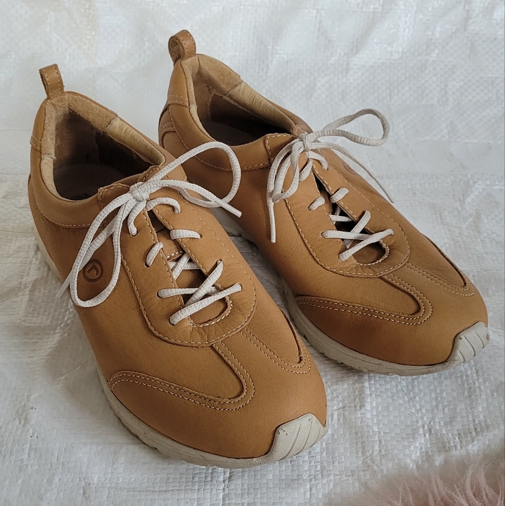 Vintage Leather sneakers, leather shoes, washable footwear